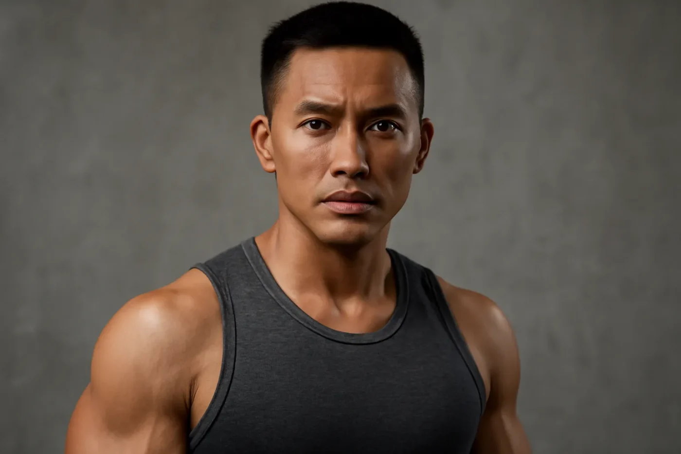 ảnh gym nam với kiểu tóc ngắn gọn gàng