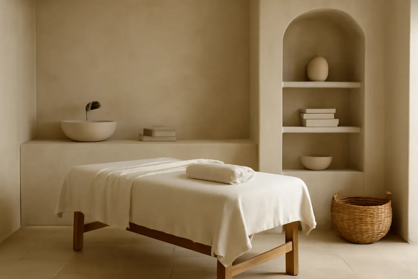 Không gian spa tối giản tông màu trung tính